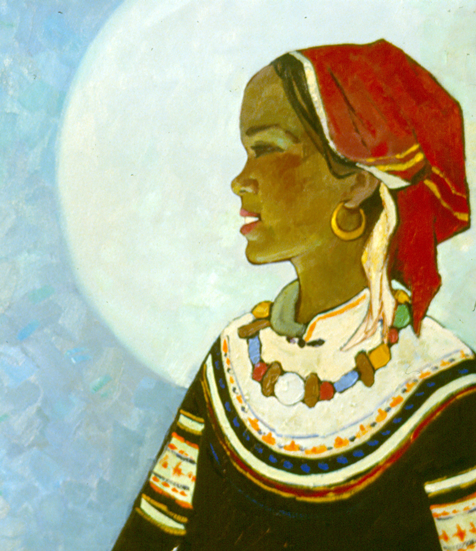 Girl and moon