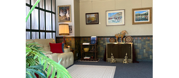 the interior of art gallery