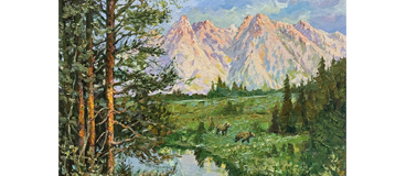 Yan Sun Yellowstone Oil Landscape Painting